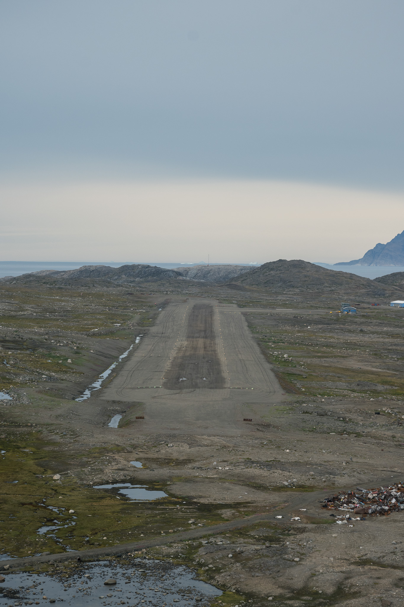 A remote Greenland runway on final approach